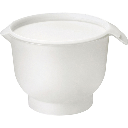 GastroMax Rührschüssel mit Deckel, 3,0 Liter, weiß