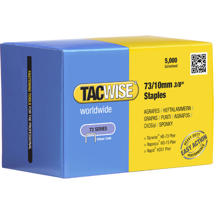 TACWISE Heftklammern 73/10 mm verzinkt, 5.000 Stück