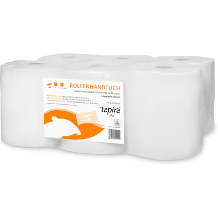 Tapira Handtuchrolle Plus, 2-lagig, weiß, 140 m