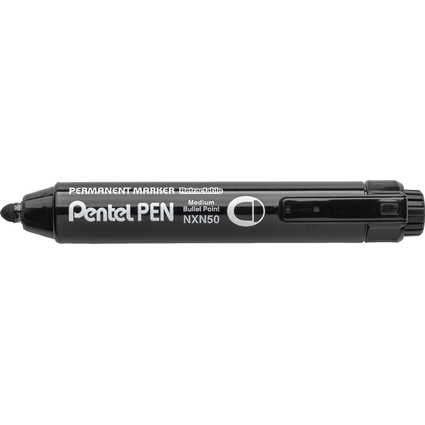 Pentel Permanent-Marker NXN50 mit Druckmechanik, schwarz