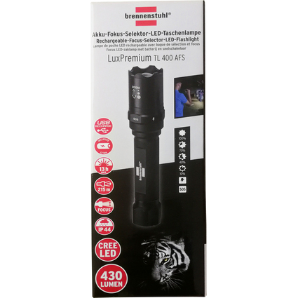 brennenstuhl LED-Taschenlampe LuxPremium Akku Fokus TL400AFS