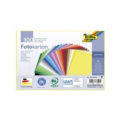 folia Fotokarton, (B)500 x (H)700 mm, 300 g/qm, sortiert