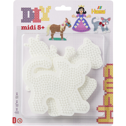 Hama Stiftplatten "Prinzessin, Pferd, Katze", im Blister