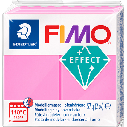 FIMO EFFECT Modelliermasse, ofenhrtend, neonpink, 57 g