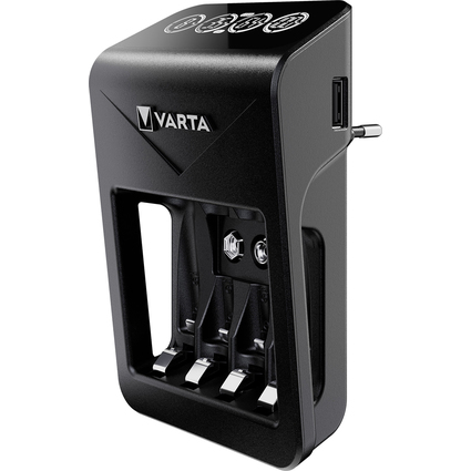 VARTA Ladegert LCD Plug Charger+, inkl. 4 x AA Akkus