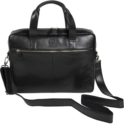 EXACOMPTA Notebook-Umhängetasche EXACTIVE, Leder, schwarz