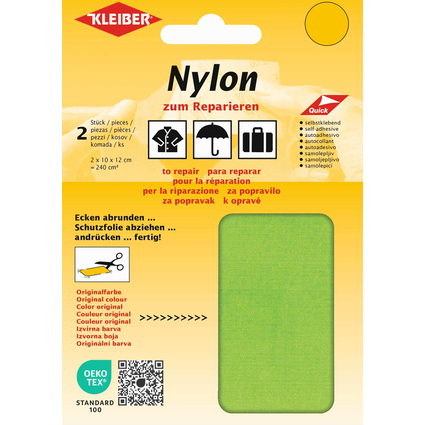 KLEIBER Nylon-Flicken, selbstklebend, hellgrn