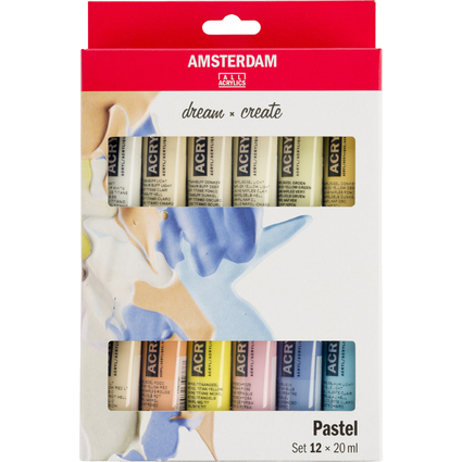 ROYAL TALENS Acrylfarbe AMSTERDAM Pastell, 12 x 20 ml