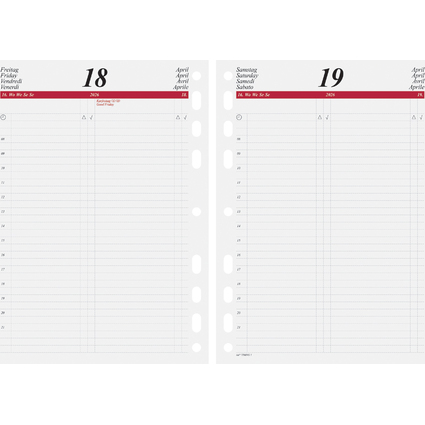 rido id Kalender-Einlage "Tageskalendarium" 2026