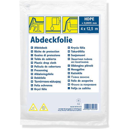 WESTEX Abdeckfolie Standard, HDPE, transparent, 4 x 12,5 m