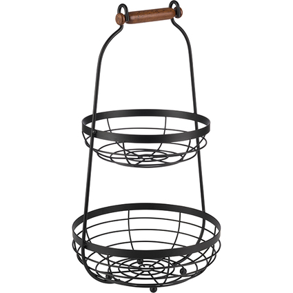 APS Etagère, 2-stufig, schwarz, Höhe: 480 mm