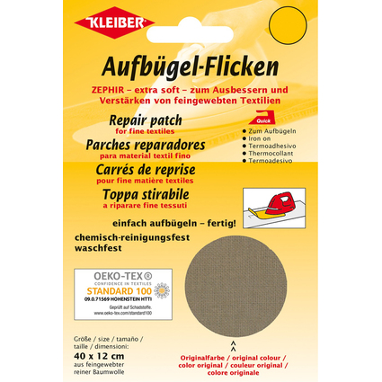 KLEIBER Zephir-Aufbgel-Flicken, 400 x 120 mm, hellbraun