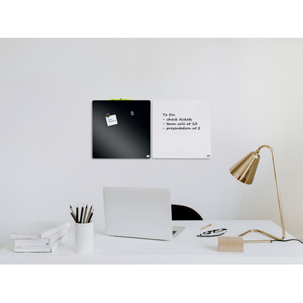 nobo Weißwandtafel, quadratisch, (B)360 x (H)360 mm, schwarz
