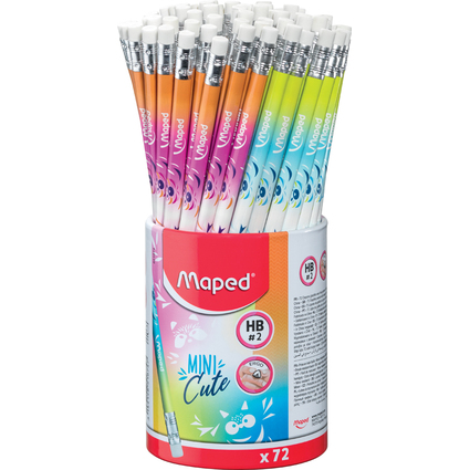 Maped Bleistift MINI CUTE, mit Radierer, HB, 72er Kcher