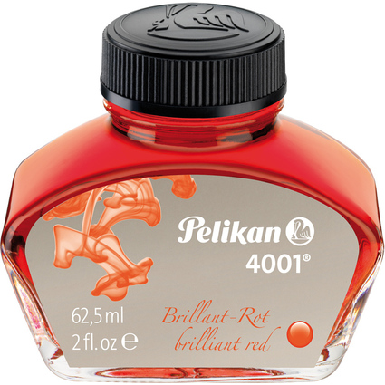 Pelikan Tinte 4001 im Glas, rot, Inhalt: 62,5 ml