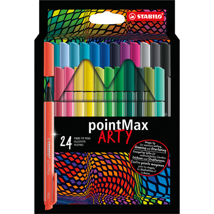 STABILO Fasermaler pointMax ARTY, 24er Karton-Etui