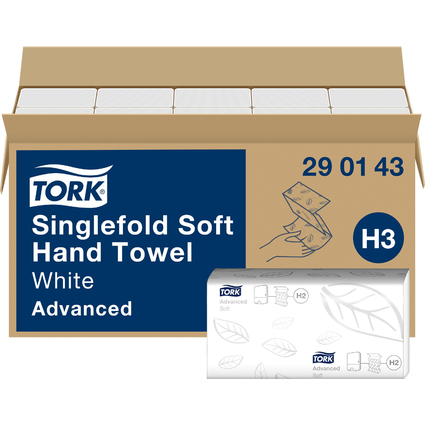 TORK Singlefold Handtuchpapier, 226 x 230 mm, wei, Z-Falz