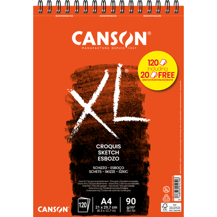 CANSON Skizzen- und Studienblock XL CROQUIS Aktion, DIN A4