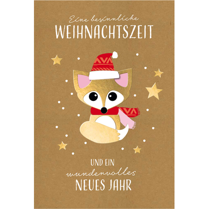 SUSY CARD Weihnachtskarte "Fuchs"