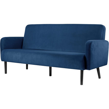 PAPERFLOW 3-Sitzer Sofa LISBOA, Samtbezug, blau