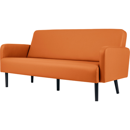 PAPERFLOW 3-Sitzer Sofa LISBOA, Kunstlederbezug, orange