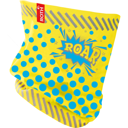 ROTH Kinder-Jersey-Schlauchschal ReflActions "Roar", gelb