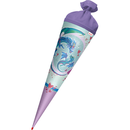 ROTH Schultüte "Drachenliebe", rund, 700 mm, mit Effekt