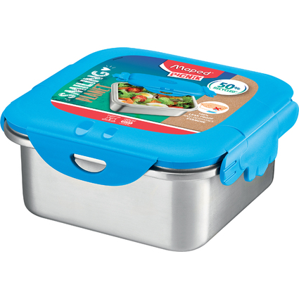 Maped PICNIK Brotdose SMILING PLANET, 1 l, Edelstahl/blau