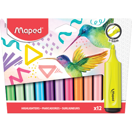 Maped Textmarker FLUO'PEPS Classic, 12er Kartonetui