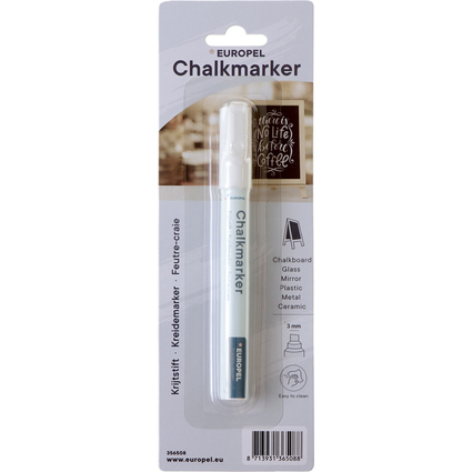 EUROPEL Kreidemarker 3 mm, 1er Blister, weiß
