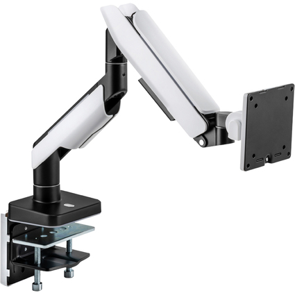 LogiLink Gaming Monitorarm, Armlänge: 458 mm, schwarz/weiß
