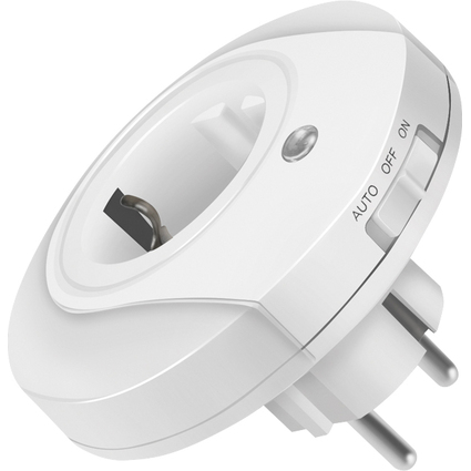 LogiLink LED-Orientierungslicht mit Durchgangsstecker, weiß