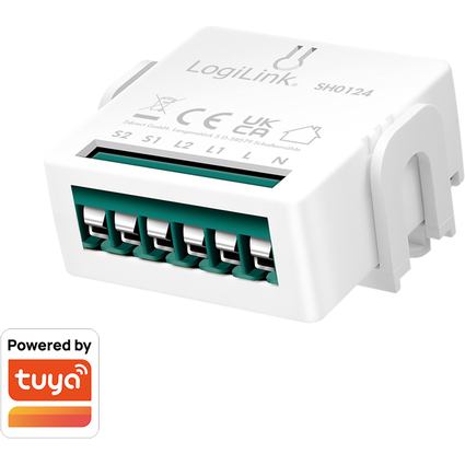 LogiLink Wi-Fi Smart 2-Kanal-Switch-Modul, Tuya kompatibel