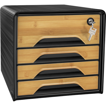 CEP Schubladenbox Smoove SECURE Silva, 4 Schbe, schwarz/