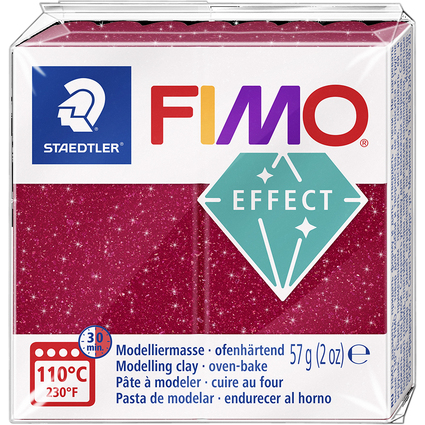 FIMO EFFECT GALAXY Modelliermasse, rot, 57 g