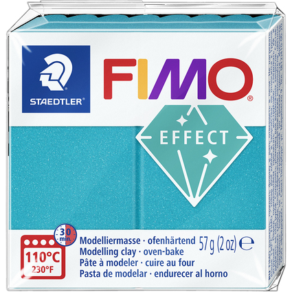 FIMO EFFECT Modelliermasse, trkis-metallic, 57 g