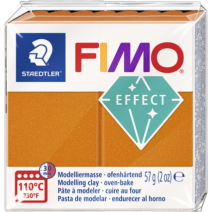 FIMO EFFECT Modelliermasse, orange-metallic, 57 g