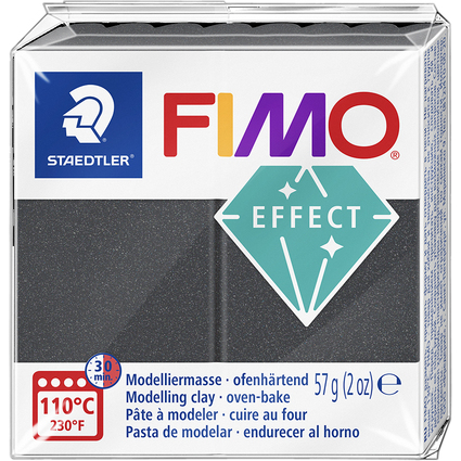 FIMO EFFECT Modelliermasse, grau-metallic, 57 g