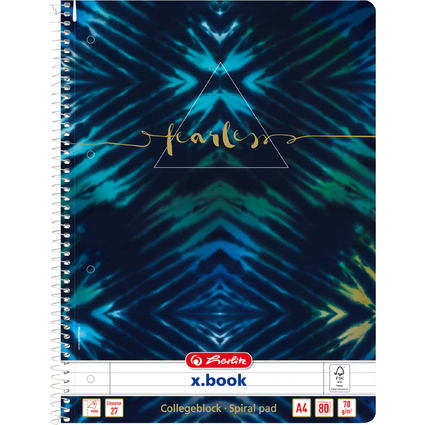 herlitz Collegeblock New Batik "Fearless", DIN A4, liniert