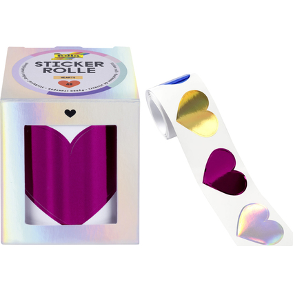 folia Sticker HEARTS, auf Rolle, 3 m