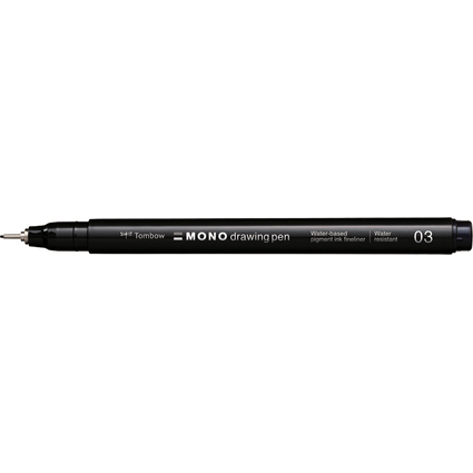 Tombow Fineliner MONO drawing pen, schwarz, Strichstrke 03