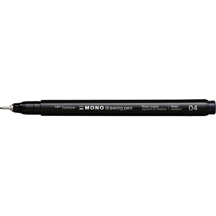 Tombow Fineliner MONO drawing pen, schwarz, Strichstrke 04