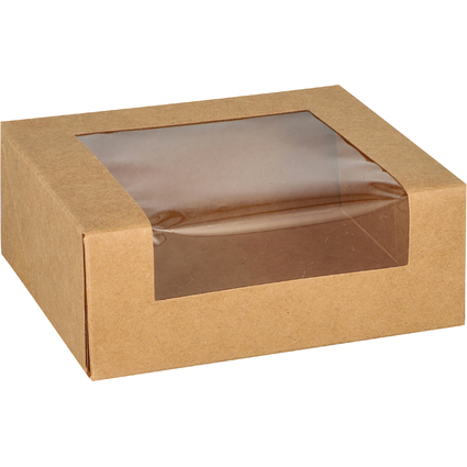 PAPSTAR Sushibox "pure", Mae: 120 x 100 x 45 mm, braun