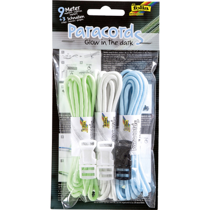 folia Paracord-Set "GLOW IN THE DARK", farbig sortiert