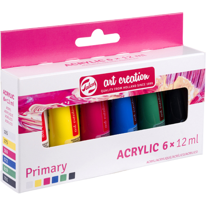 ROYAL TALENS Acrylfarbe Art Creation Primary Set, 6 x 12 ml