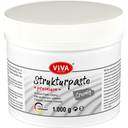 ViVA DECOR Strukturpaste PREMIUM cremig, wei, 1.000 g