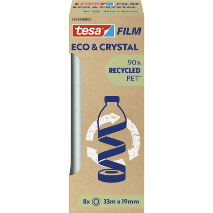 tesa Film ECO & CRYSTAL, transparent, 19 mm x 33 m