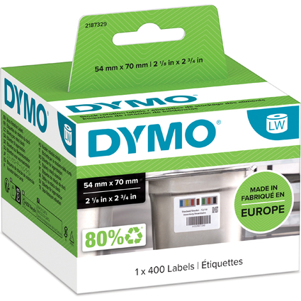 DYMO LabelWriter-Warenrotations-Etiketten, 54 x 70 mm, wei