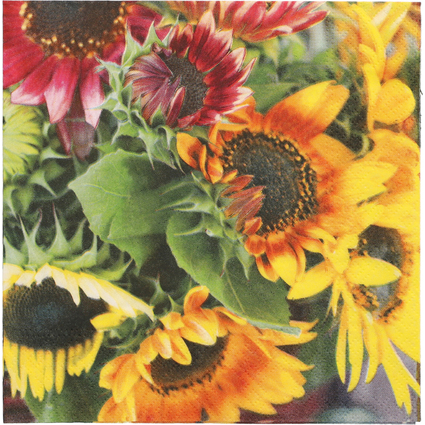 PAPSTAR Motiv-Servietten "Sunflower Bouquet", 330 x 330 mm