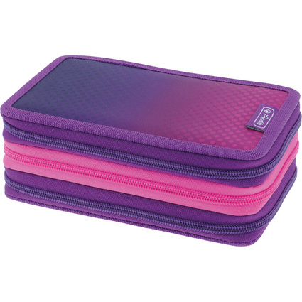 herlitz Schüleretui TriCase "Dip Dye Pink", 31-teilig